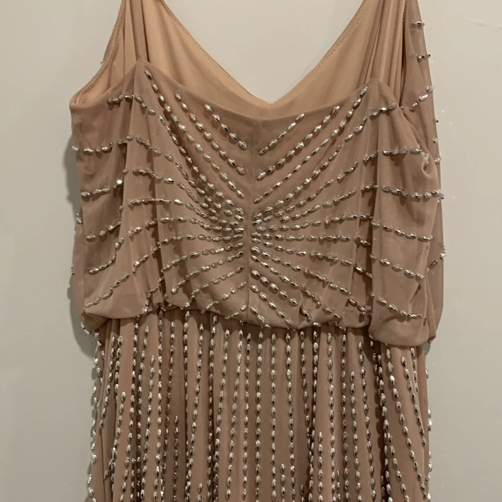 NWT XScape Elegant Tan Evening Dress - Size 8
